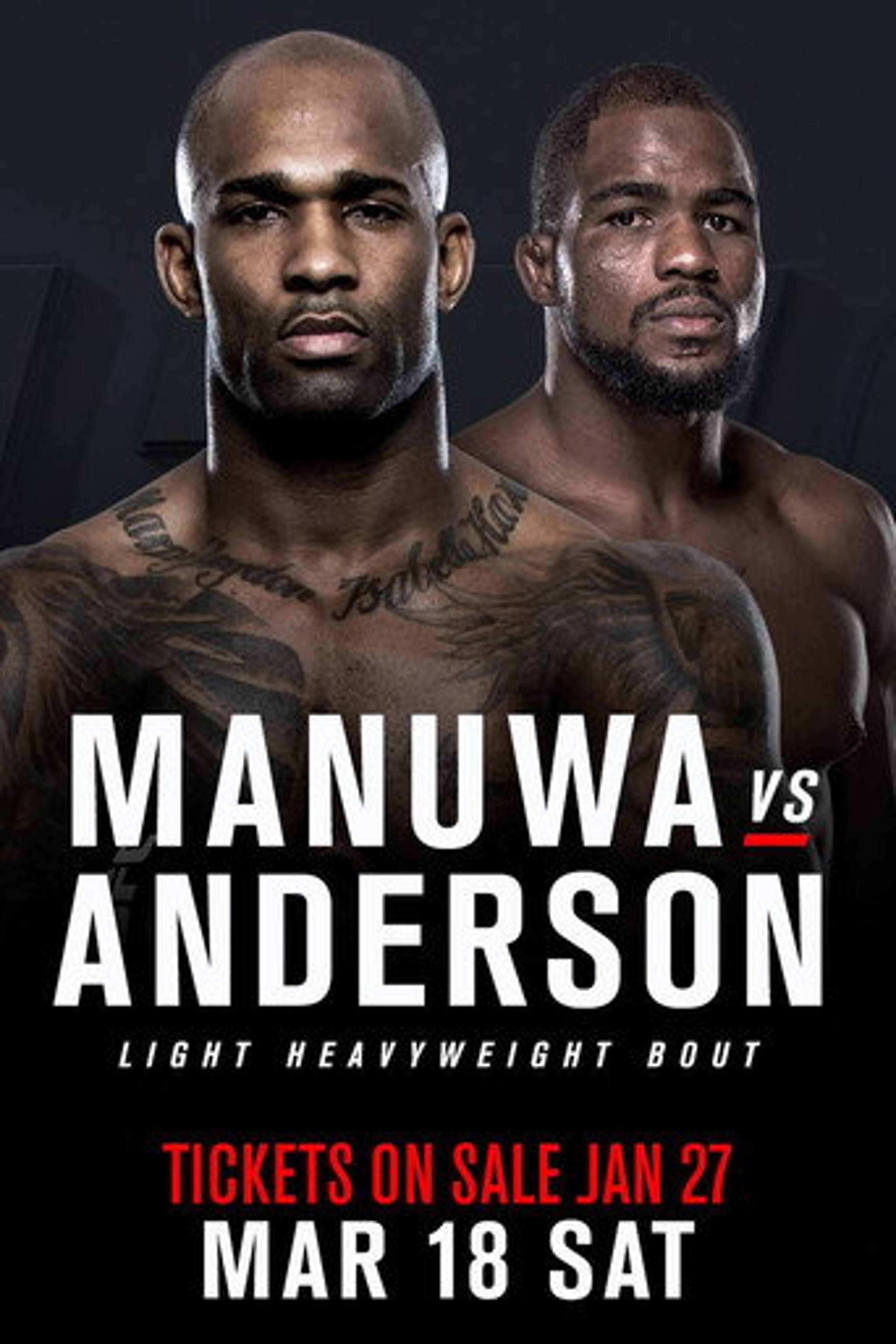 Poster film UFC Fight Night 107: Manuwa vs. Anderson
