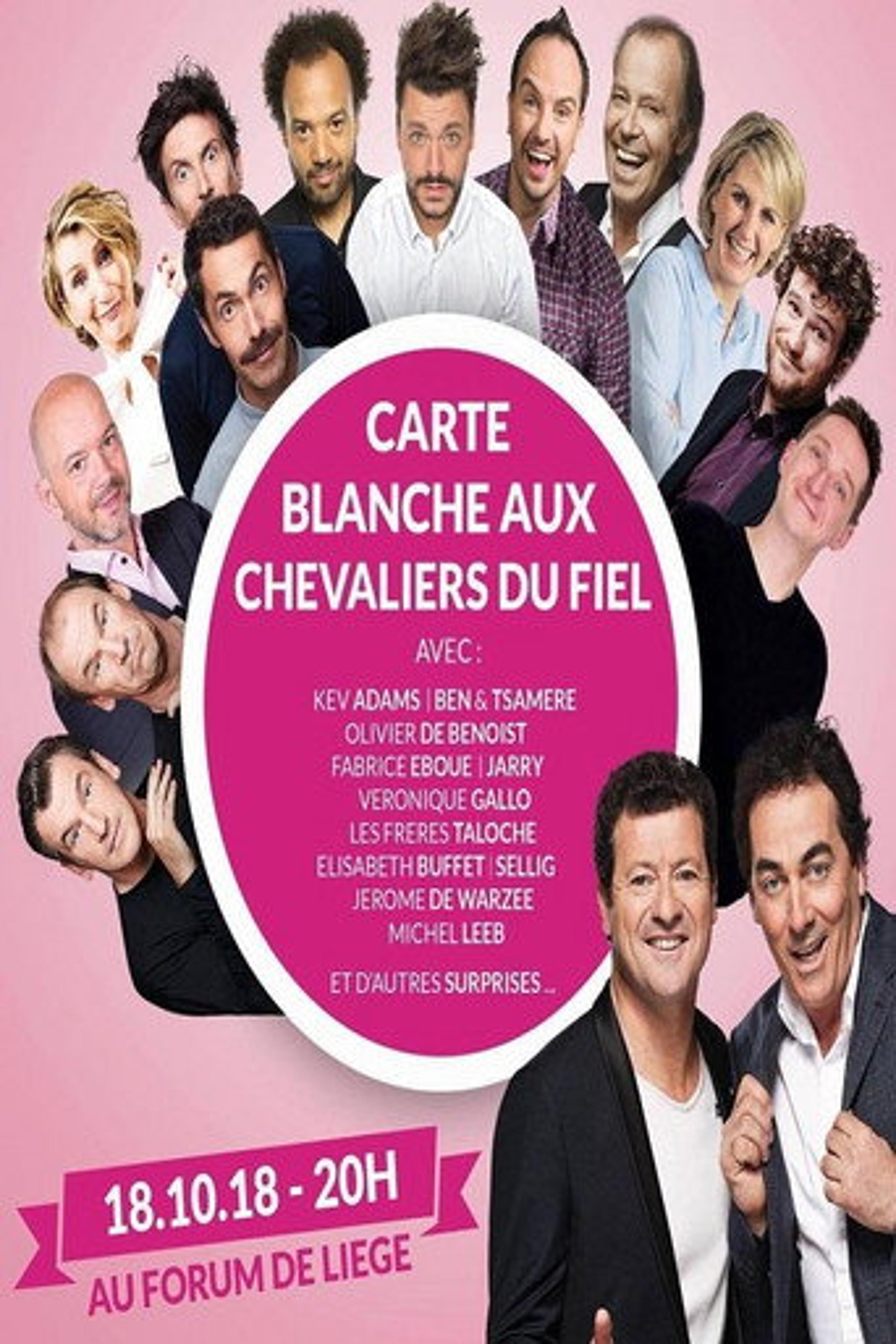 Poster film Festival International du Rire de Liège 2018 - Carte Blanche Aux Chevaliers Du Fiel